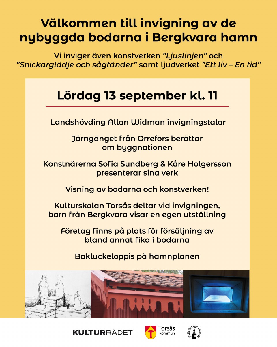 Invigning bodarna i Bergkvara hamn